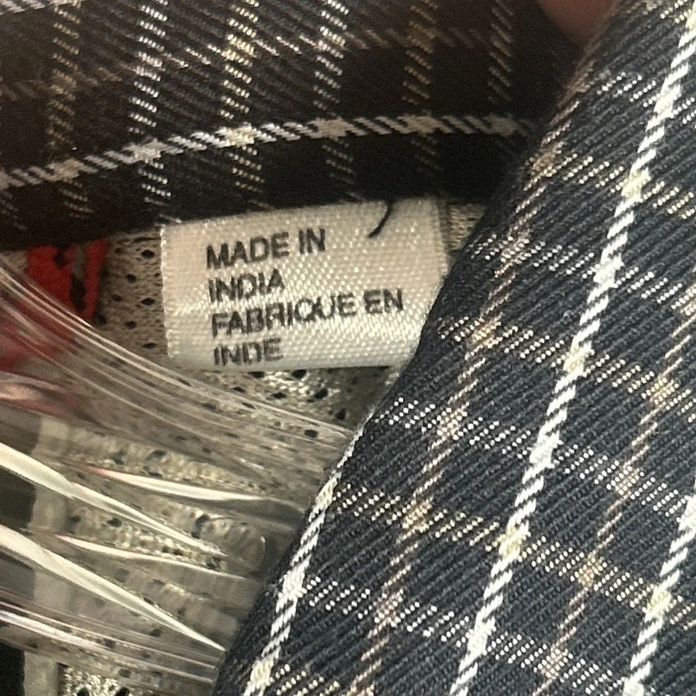 The North Face Shirt Mens M Multicolor Check Travel Hiking Zip Pocket